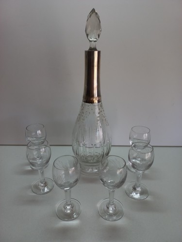 Carafe liqueur cristal - liqueur, +