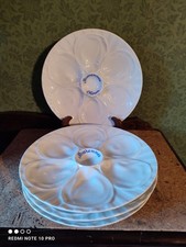 Rare 4 Assiettes à Huîtres