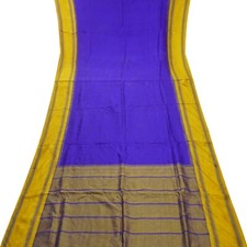 Saris Vintage Bleus 100% Soie