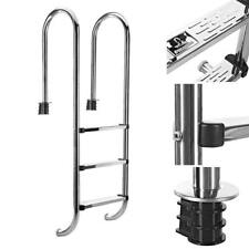 ECHELLE DE PISCINE A 3 ECHELONS EN ACIER INOXYDABLE 304SS, 158CM, ESCALIER PI...
