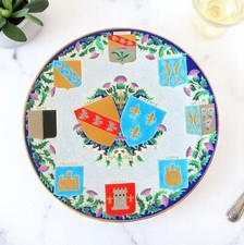 Emaux de Longwy. Chevallier. Plat en faïence Bicentenaire rattachement Lorraine