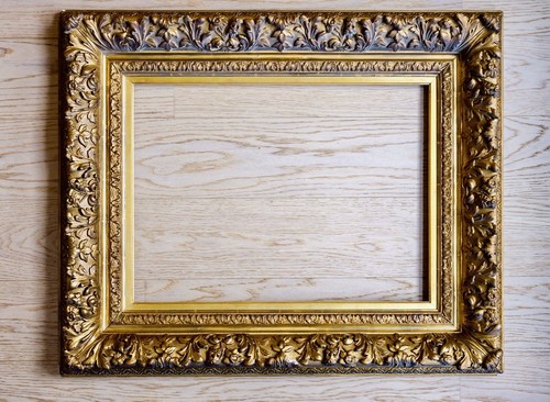 Cadre bois stuc doré décor - bois,