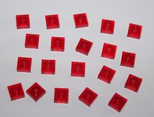 Lot de 20 Lego TrRed plate 1x1 ref 3024/set 7635 6399 6940 7639 6387 2147 1656