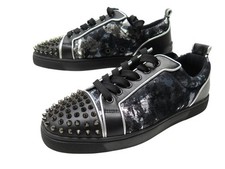 NEUF CHAUSSURES CHRISTIAN LOUBOUTIN BASKETS LOUIS JUNIOR SPIKE 41 SNEAKERS 880€