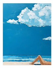 Journée plage bonheur art