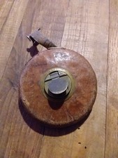 Ancien mètre ruban en cuir 10 mètres 