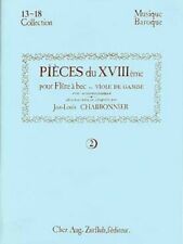 Charbonnier pièces du XVIIIe pour flute à bec ou viole de gambe volume 2  (Zurfl