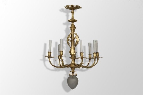 Lustre bronze doré - lustre,