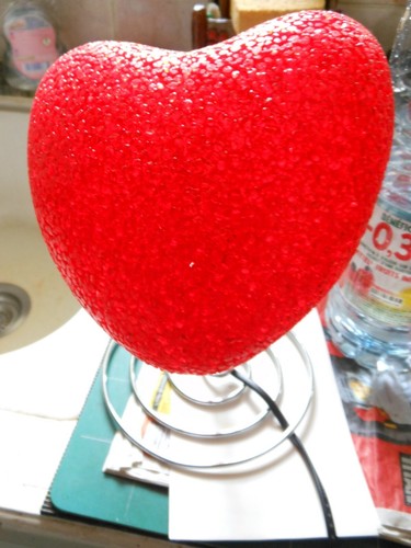 Lampe chevet coeur rouge - chevet, rouge"