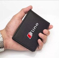 Portefeuille Cuir pour Audi Sline RS Rouge Noir Porte Carte Crédit Idée Cadeau