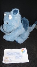 doudou peluche dragon bleu