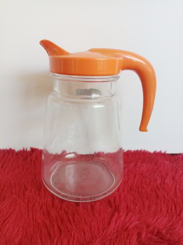 Pichet vintage orange verre - orange, en