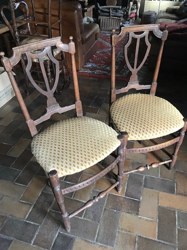 Paire chaises anciennes en - chaises,