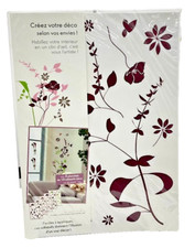 LBVYR set 5 planches 21 x 29,7 cm de 15 adhésifs déco fleurs 5 couleurs