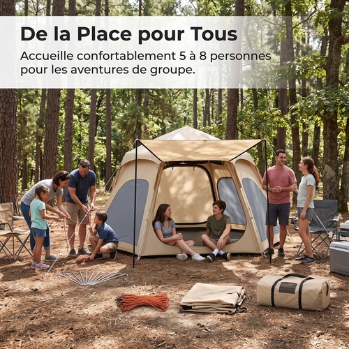 Tente groupe 8 personnes - de,
