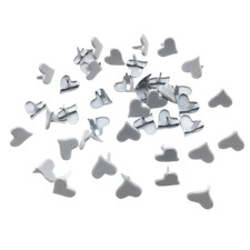 LOT 20 ATTACHE PARISIENNE Cœur blanc BRADS 11 mm env SCRAPBOOKING CARTE création