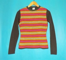 MOSCHINO pull en laine mélangé marron a rayures taille 38 Fr, 8 us 12 GB 