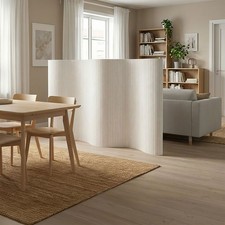 Paravent bambou blanc 145x250