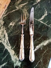 Couvert de service à découper (fourchette + couteau) argenterie SFAM