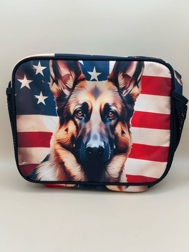 German shepherd american flag - shepherd,