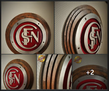 Ancien & Original Grand Macaron / Plaque de Locomotive Logo "SNCF"