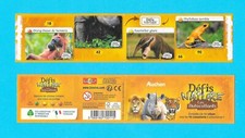 Défis Nature, Les Autocollants AUCHAN Pochette Stickers N° 18, 42, 66, 90