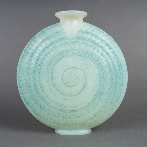 Vase escargot verre opalescent - vase,