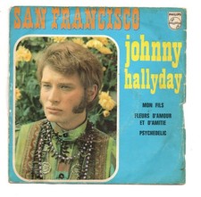 EP 45 TOURS JOHNNY HALLYDAY SAN FRANCISCO POCHETTE PAPIER 437.380 BE PHILIPS