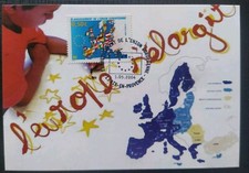 Carte premier jour timbre N° 3666 élargissement de l'Europe 2004 oblitéré Aix-en