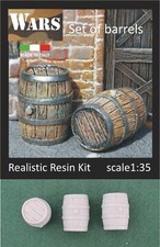 Wars 9-35 Set 3 Fûts Tonneaux pour Diorama Guerre WW2 Set Of 3 Bois Canons 1:3 5