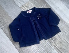 Doam 3 MOIS Bébé FILLE / CARDIGAN GILET Coton Bleu Marine Tbe