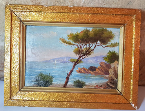 Peinture sur bois signés - peinture,