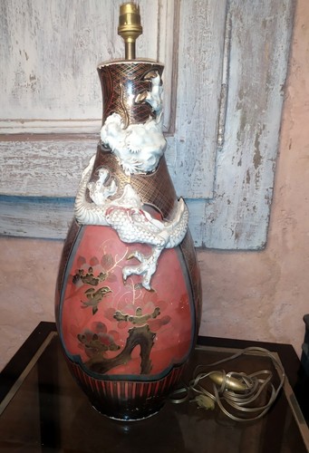 Vase lampe porcelaine - lampe,