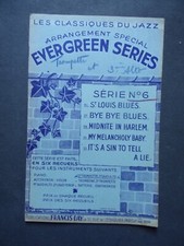 album partition EVERGREEN série n° 6 trompette 3ème saxo alto - jazz