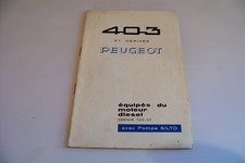 Notice technique automobile Peugeot 403 Diesel - Indenor TMD85