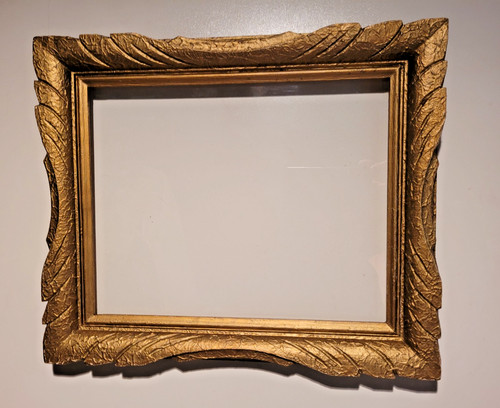 Ancien cadre vitre en bois - ancien,