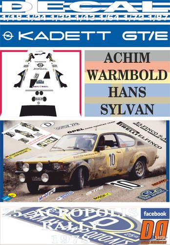 Decal opel kadett a - decal,