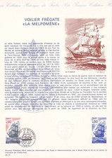Document philatélique 1er jour 36- 1975 Voilier Frégate La Melpomène