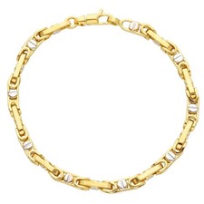 Bracelet Or Jaune Et Blanc