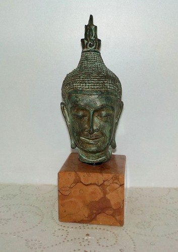 Tête bouddha sculpture en - de,