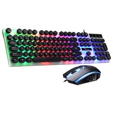 Clavier filaire lumineux ZGB G21 et jeu de souris noir