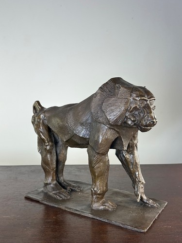 Bronze babouin signé bubian - bronze,