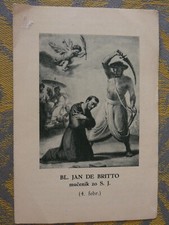 Image pieuse double, tcheque bienheureux jean de britto