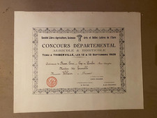 Diplôme Certificat 1926
