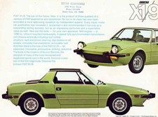 Catalogue Brochure Fiat X 1/9 1975 USA