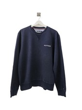 Sweat Tommy Hilfiger Taille L Bleu Marine 100 % Coton Logo poitrine