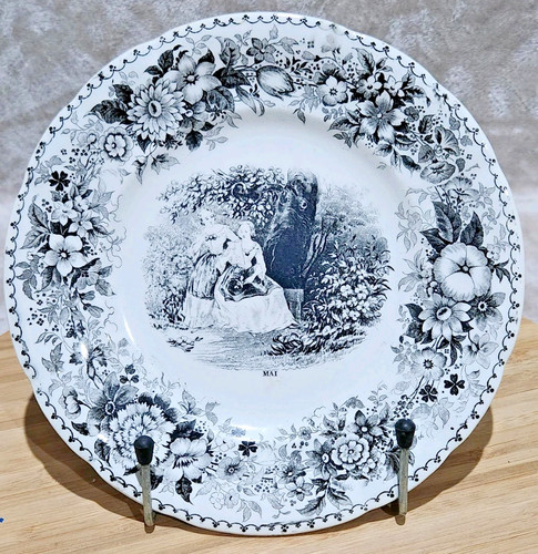 Ancienne assiette mois mai - assiette, de