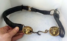 Ceinture de boucher 19e boucle tête de boeuf en bronze