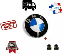Logo Emblème BMW 82mm Capot  E46 E90 E92 E60 E34 E36 E39 BLEU+ 2 OEILLET Liv. 3j