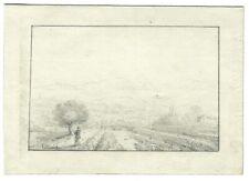 Pierre LETUAIRE 1798-1884-Paysage au pied de la  Sainte-Victoire - Dessin ancien